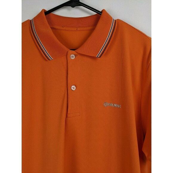 Colmar Golf Shirt Orange polo shirt sleeves size Medium - Picture 2 of 8